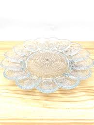 Vintage Indiana Glass Hobnail Clear Deviled Egg Tray Plate ...