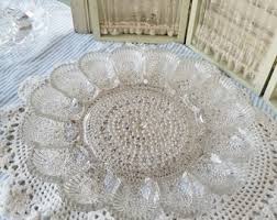 Absolutely Gorgeous Hobnail Clear Glass Deviled Egg Tray ...