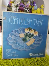 Vintage Egg Relish Tray, Indiana Glass | eBay