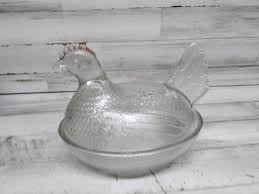 Vintage Indiana Glass MCM Clear Glass Smooth Rim Stippled Hen on Nest / 1950's Indiana Hen on Nest. / Collectable Hen on Nest - Etsy Ireland