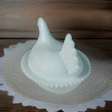 ANTIQUE Milk Glass Hen on Nest by Indiana Glass - DISCONTINUED | eBay