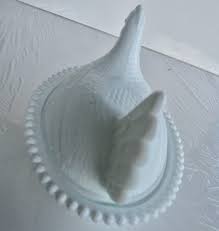 Vintage Indiana Hen on Nest White Milk Glass Candy Relish Dish Farmhouse EASTER | eBay