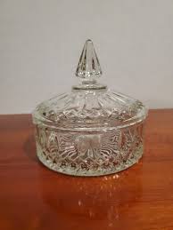 Vintage Indiana Glass Clear Princess Candy Dish with Lid ...