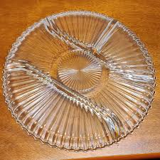 Indiana Glass Clear Ribbed 4 Part Divided Relish 10" Tray ...