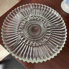 Indiana Glass | Dining | Vintage Indiana Clear Glass Diamond Point Footed Compote Clear 75 | Poshmark