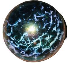 Hand Blown Wishing Ball, Gratitude Globe Orb Art Glass Gazing Ball Blue 15"(BS | eBay