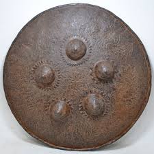 Antique Iron Round Armory Battle Shield Original Old Fine ...