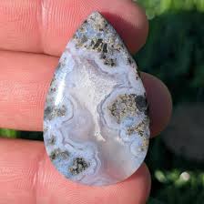 Moss Purple Chalcedony Cabochon, Purple Moss Agate ...