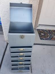 Vintage Acorn Industrial Metal File Box Cabinet Tool Box ...