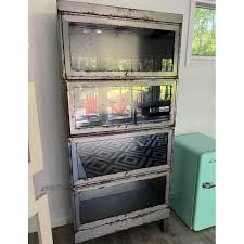 1930s Vintage Steel & Glass Bookcase | Chairish