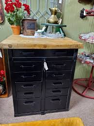 Williamston Antique Mall - Booth 24 has the perfect addition to your kitchen! This industrial metal cabinet with butcherblock has plenty of storage and a modern look for $345. DM for more info! | Facebook