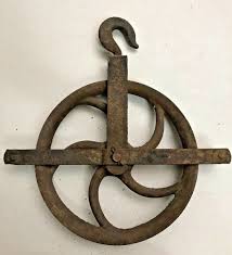 Antique Iron? Wheel Pulley | eBay