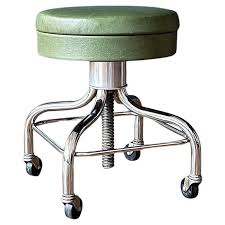 Mid-Century Industrial Chrome Adjustable Drafting Green ...