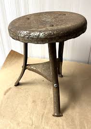 A Rusty Antique Vintage 3 Leg Metal Milking Stool | eBay