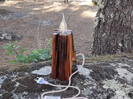 Wood Lamp || Handmade Alternative Lamp || Driftwood Lamp || Elegant Rustic Lamp, Made of Railway Sleeper Wood - Etsy