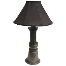 Similar Items to Mid Century Black Matte Earthenware Table Lamp