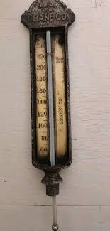 Antique Çrane Mfg. Boiler Thermometer Cast Iron and Brass ...