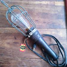 Vintage Ericson Work Drop Light Hanging Cage Steampunk ...