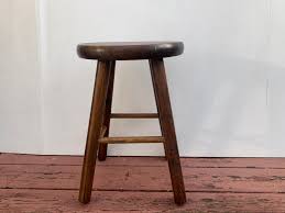 Antique Solid Oak 4-legged Stool, Brown Colour - Etsy Australia