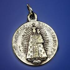 Vintage Catholic Notre Dame De Bon Secours & Sacred Heart Jesus Religious Medal | eBay