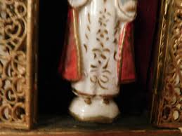 ANTIQUE INFANT JESUS OF PRAGUE Ceramic Figure in Shrine Altar Box Filigree Doors | eBay