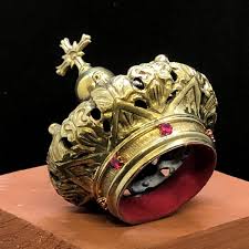 3,5 cm corona per santi imperiale crown ottone Madonna rosario Maria statua ihs | eBay