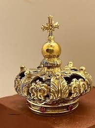 3.5 Cm Crown For Saints Imperial Brass Madonna Rosary Mary Statue IHS | eBay Australia