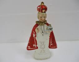 Small Porcelain Statue Infant of Prague Infant Jesus Santo ...