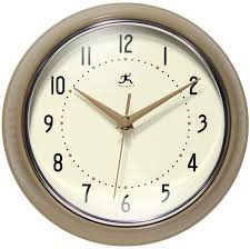 Infinity Instruments Vintage 9.5 in Round Latte Metal Indoor ...