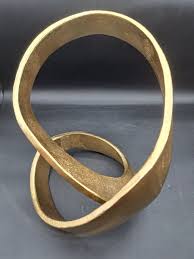 INFINITY GOLD TONE METAL ART SCULPTURE | eBay