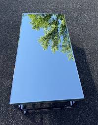 Mirrored Coffee Table Glass Top Modern Acrylic Cocktail Coaster 723077 On Wheels | eBay