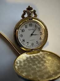 INFINITY GOLD TONE LOCOMOTIVE POCKET WATCH VINTAGE WORKING ...