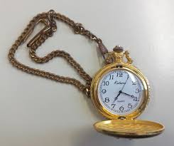 POKET WATCH, COLOR GOLD, METAL, PRE OWNED, NOT USED | eBay