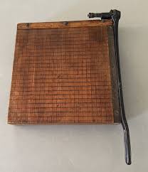 Vintage 1950's Ingento No. 4 Wood Cast Iron Paper Cutter ...