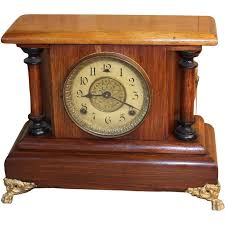 Impressive Antique Gilbert 8 Day Mantle Clock ~ Refinished ...