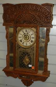 Antique Ingraham Mirror Side Kitchen Wall Clock