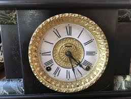 Beautiful Antique E. Ingraham Co. Bristol,Conn. Black Mantel/Shelf Clock Works | eBay