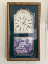 Wall Clock Ingraham Composite Wood Framed Quartz Country Cottage | eBay