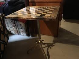 Aldo Tura Lacquered Goatskin Chess/Game Table With Gilt Base ...