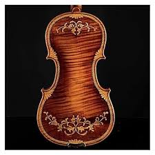 Carved Violin 4/4,3/4,1/4,1/2,1/8 is Very Beautiful Suitable for Adult Students and Beginners Full Size Violin (Color : 1/2)