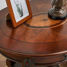 Amazon.com: Mesa auxiliar ovalada grande con cajón, mesas auxiliares de sofá con estante de almacenamiento, mesa lateral de madera maciza, con mesa floral única, mesa de teléfono estadounidense para sala de :