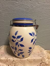Inspirado StoneLite Canister Hinged Lid Ceramic Hand Painted ...