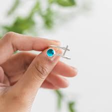 Recycled Vintage Mason Jar Glass and Sterling Silver at the Cross Ring - Etsy