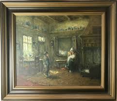 Fokko Tadama (1871-1937) Oil on Canvas, Woman and Child ...