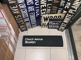 NY NYC SUBWAY ROLL SIGN CHURCH AVENUE BROOKLYN BROWNSVILLE ...