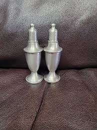 Vintage Web Pewter Weighted Salt & Pepper Shakers Screw Lids | eBay