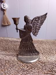 Vintage Silver Plated Angel 9" Candlestick Candle Holder ...