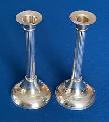 Amazing Gorgeous Elegant Vintage INTERNATIONAL SILVER Co Silver Plate "roman Column" Style Candlestick Holders 8", Set of 2 - Etsy
