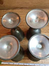 Vintage Genuine Pewter Goblets Set of 4 Cups Glasses Props Wine Liquor | eBay