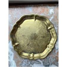 Set of 6 Vintage "Harlequin" Glasses with Brass Tray (1960s ...